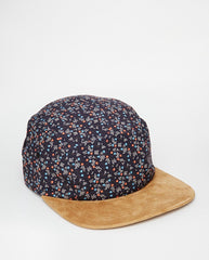 Panel Cap In Navy Floral