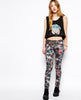 Floral Print Jeans